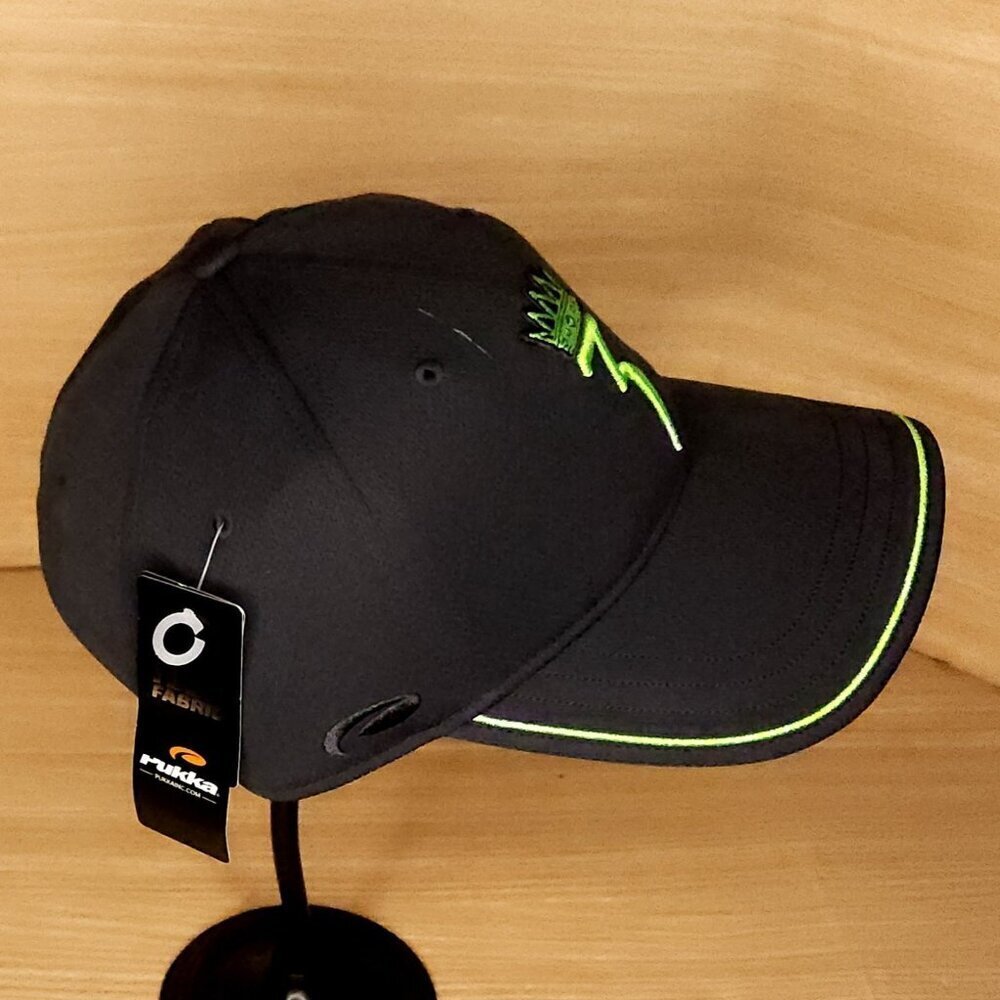 Pukka New Mens Grey Lime Green Performance Mesh Activewear Hat - Picture 2 of 6